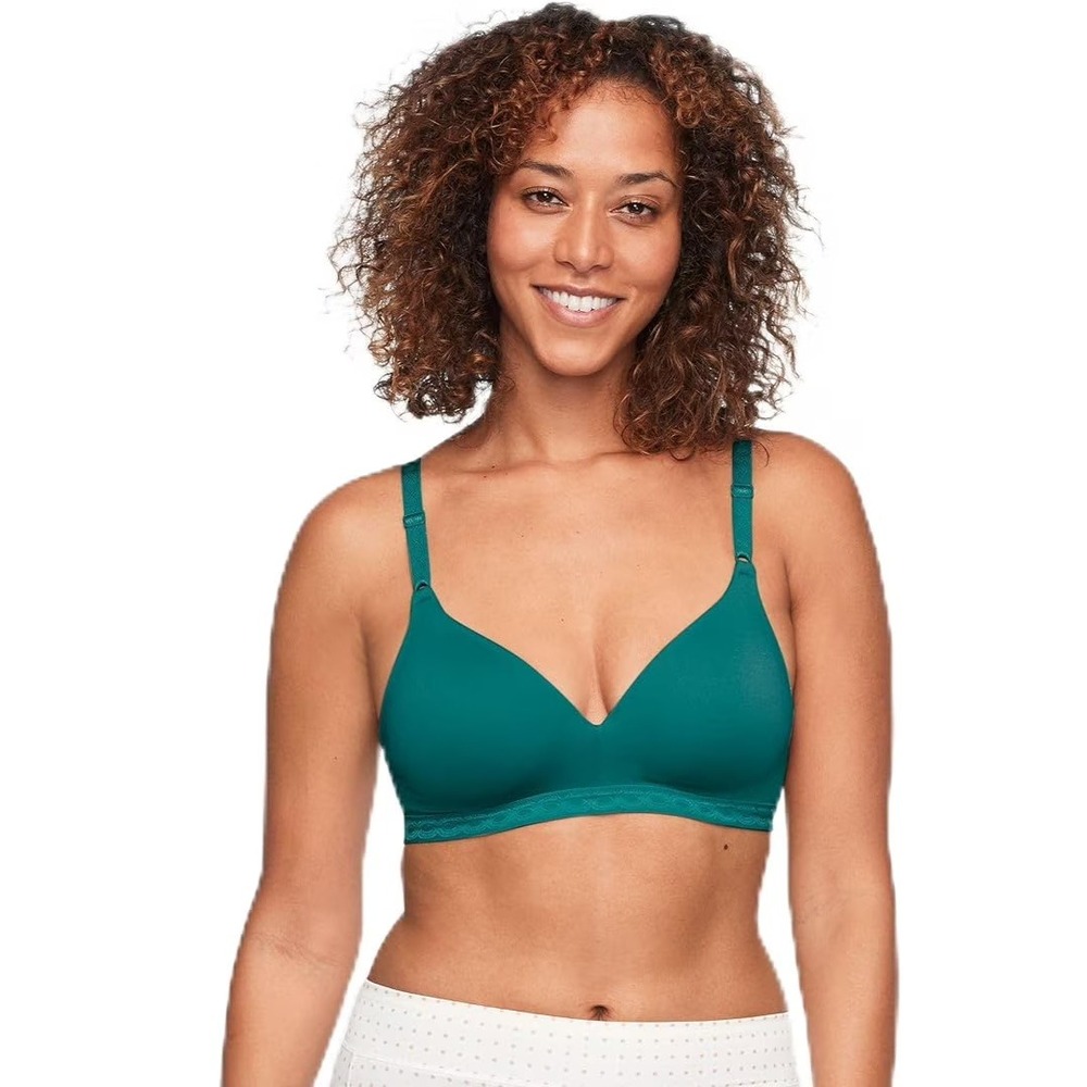 Warner's Women's Teal Super Soft Wireless Lightly Lined Comfort Bra Size 36A